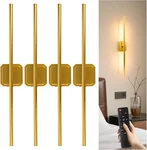 Detachable 360 Battery Operated Wall Sconce, Dimmable 4 Pack, Black Gold. Fixed Price $266.99.
