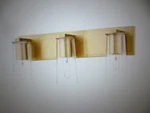 Z-lite Titus 24 In. 3-LIGHT Modern Gold Vanity With Clear Glass Shade. Fixed Price $189.95.