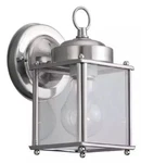 Sea Gull 8592-965, New Castle Outdoor Wall Light In Antique Brushed Nickel. Fixed Price $34.99.
