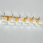 Crystal Vanity Lights - Gold 6 Modern Bathroom Fixtures Ov.... Fixed Price $314.20.