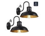 Tobusa 2 Pack Dusk Dawn Outdoor Wall Sconces Black Gold Barn Porch Garage. Fixed Price $34.62.