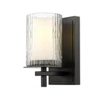 Z-lite Grayson Light Wall Sconce, Matte Black/clear/etched Opal 1949-1S-MB. Fixed Price $78.20.