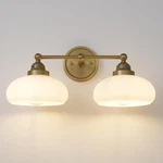 Songcilt Vintage 2-LIGHTS Sconces Wall Lighting With Milk 2-LIGHT, Antique. Fixed Price $143.63.