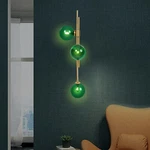 Modern Glass Globe Wall Sconce 3-LIGHT Led Bedroom Fixtures Lamp. Fixed Price $48.18.