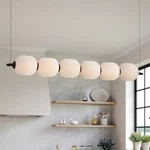 Possini Euro Phobos 42 1/4"W Black And White Led Linear Pendant Light. Fixed Price $249.95.