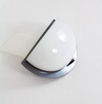 Artemide Pair Vtg Murano Glass Wall Sconces Half Moon Deco 1980'S Slip Shade. Fixed Price $599.97.