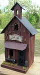 School , Lighted Primitive Birdhouse Rustic Farmhouse Handmade. Fixed Price $90.00.