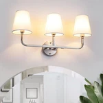 Bathroom Fixtures, 3LIGHT Wall Sconce, Brushed Nickel Vanity Lights Ove.... Fixed Price $151.91.
