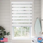 Chicology Zebra Blinds Cordless Window Shades Dual Layer Light Filtering Roller. Fixed Price $121.36.