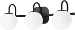 Modern Black Bathroom Vanity Fixtures 3 Lights Frame And Milk White Glass. Fixed Price $101.99.
