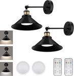 Battery Operated Sconces Set Of 2,WALL Lighting With Remote,wall Lamps. Fixed Price $39.99.