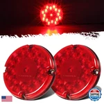 Partsam 2PCS Inch Round Led Trailer Tail Lights Red 17 W/inner Reflex. Fixed Price $61.42.