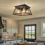 Fadimikoo Flush Mount Ceiling Fixtures For Kitchen 4-LIGHT, Brown. Fixed Price $82.27.