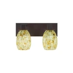 Toltec Apollo Light Bath, Granite, 5" Ivory Glaze Seashell Glass 582-DG-406. Fixed Price $253.00.