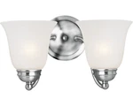 Polished Chrome Two Light Wall Sconce From The Basix Collection. Fixed Price $64.00.