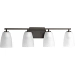 Progress Lighting P300134 Bronze Leap 4-LIGHT 31-3/4"W Bathroom Vanity. Fixed Price $159.99.