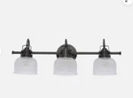 Progress Archie 3-LIGHT 26.25" Vanity Bronze Glass Model P2861-74 New. Fixed Price $69.50.