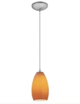 Access Champagne 1-LIGHT Glass Pendant, Cord, Steel/maya 28012-1C-BS-MYA. Fixed Price $32.00.