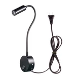 3W Wall Mounted Reading Light Flexible Gooseneck Led Sconce Lamp With Plug & .... Fixed Price $26.37.