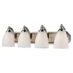 Elk Lighting 570-4N-SW 27" Vanity Fixture Colorful Glass Shade, Satin. Fixed Price $195.00.