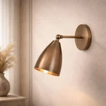Brass Wall Sconce Adjustable, Mid Century Modern Light, Swing Arm Lamp. Fixed Price $150.00.