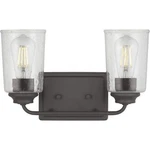 Hampton Bay Evangeline 13-5/8 In. 2-LIGHT Modern Bronze Bathroom Vanity. Fixed Price $29.78.