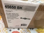 Kichler 45650BK Azores 5-LIGHT 32" Bathroom Vanity Light, Black. Fixed Price $249.95.