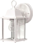 Nuvo 60-636 1 Light 9" White Cube Outdoor Wall Lantern Fixture. Fixed Price $31.67.