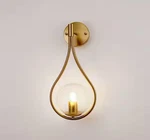 Yansun Gold Wall Sconce 7.87 Mid-century Water Drop Glass Shade Light. Fixed Price $44.10.