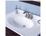 Glacier Bay 31 In. X 22 Cultured Marble White Round Single Sink Vanity. Fixed Price $65.00.