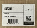 Hinkley Lighting 5933 Brass Poppy 3-LIGHT 24"W Bathroom Vanity. Fixed Price $300.00.