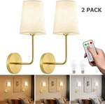 2PACK Dimmable Golden Led Wall Lamp Sconces With 15000MAH Battery Operated Light. Fixed Price $60.58.