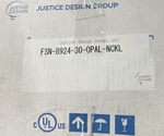 Justice Design Group FSN-8924-30-OPAL-NCKL Fusion 35.25" Modular. Fixed Price $206.49.