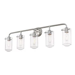 Z-lite Delaney Light Vanity, Brushed Nickel/clear 471-5V-BN. Fixed Price $149.99.