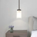Mini Pendant Light With Dual Glass Dark Bronze Single Hanging Ceiling. Fixed Price $46.99.