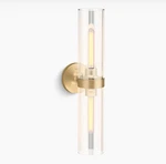 22" Kohler Purist 2-LIGHT Sconce Brushed Moderne Brass 27263-SC02-2GL Open Box. Fixed Price $224.95.