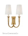 Visual Comfort Thomas Brien, Delphia Large Double Arm Sconce, Tob 2273HAB-L. Fixed Price $583.36.