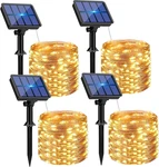 4 Pack Solar String Lights Outdoor - Total 320LED 132FT Fairy Water. Fixed Price $43.99.
