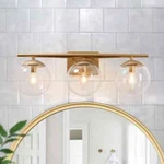 Uolfin Modern Gold Bathroom Vanity Light, 3-LIGHT Farmhouse Brass Wall Sconce. Fixed Price $47.49.