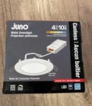 Juno 2678S7 Wafer Downlight 4" Led 2700K-5000K Canless Matte White Smooth Trim. Fixed Price $14.99.