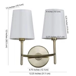 Safavieh Barrett Two Light Wall Sconce, Reduced Price 2172738797 SCN4033B. Fixed Price $57.00.