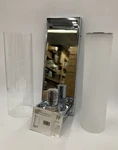 Pottery Barn Pearson Tube Wall Sconce W/ Shade Chrome 15" #X1105. Fixed Price $182.10.