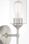 Home Decorators Ayelen 1-LIGHT Brushed Nickel Indoor Wall Sconce, Modern. Fixed Price $8.49.
