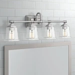 Quoizel Nicholas 30 1/2" Wide Brushed Nickel 4-LIGHT Bath. Fixed Price $339.99.