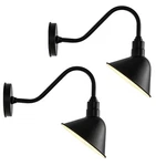 8" Barn Gooseneck Light Fixture With Extended Arm - Vintage Outdoor Sign Ligh.... Fixed Price $165.26.