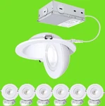 Popanu 6-INCH Gimbal Recessed Light 12W 90 Tilt 360 Rotation, 5CCT 2700K.... Fixed Price $39.99.