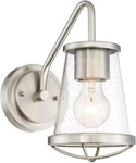 Designers Fountain 87001-SP Darby Wall Sconce 10.25X10.25X5.63, Satin Platinum. Fixed Price $46.64.