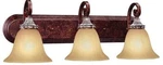 Hampton Bay 3-LIGHT Oxide Brass With Mystique Silver Bathroom Vanity 261865. Fixed Price $28.00.