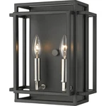 Z-lite 454-2S-BK-BN Titania Wall Sconce Black And Brushed Nickel. Fixed Price $132.00.