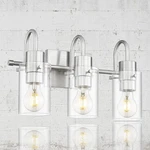 Emak 3-LIGHT Bathroom Lighting Fixtures Over Mirror, Makeup Desk, VL117-BN-3. Fixed Price $49.99.